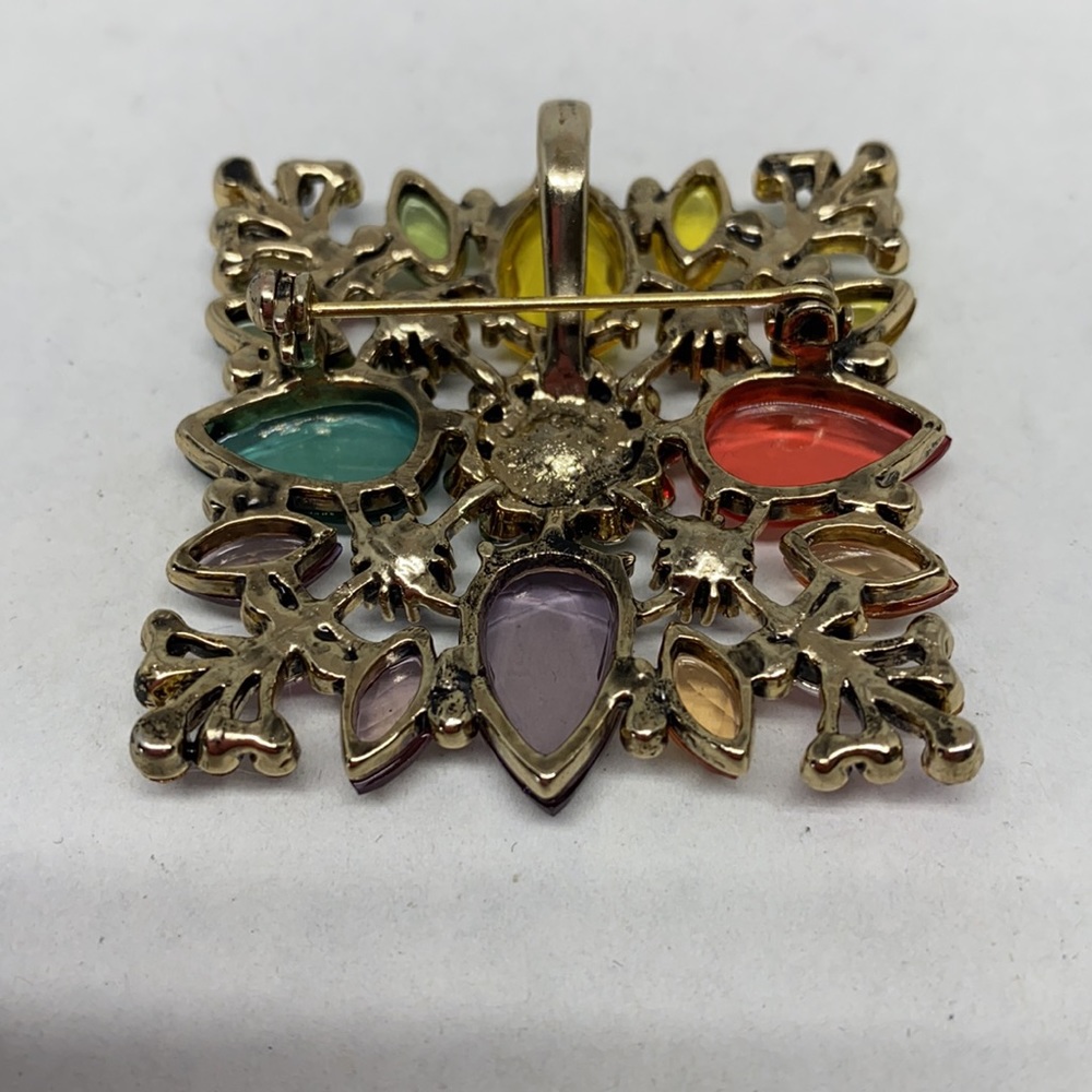 Pretty, colorful vintage pin/pendant - Picture 4 of 9